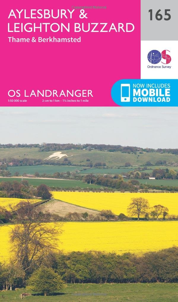 Ordnance Survey Landranger Map 165: Aylesbury, Leighton Buzzard, Thame & Berkhamsted