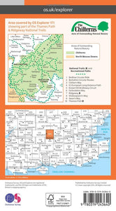 Ordnance Survey Explorer Map 171: Chiltern Hills West Map- Henley-on-Thames & Wallingford