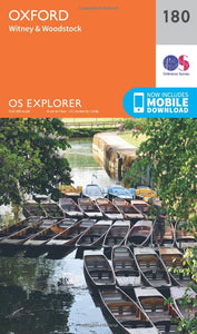 Ordnance Survey Explorer Map 180: Oxford, Woodstock and Witney