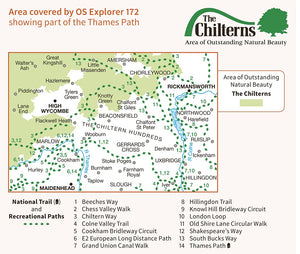 Ordnance Survey Explorer Map 172: Chiltern Hills East Map- High Wycombe, Maidenshead & Rickmansworth