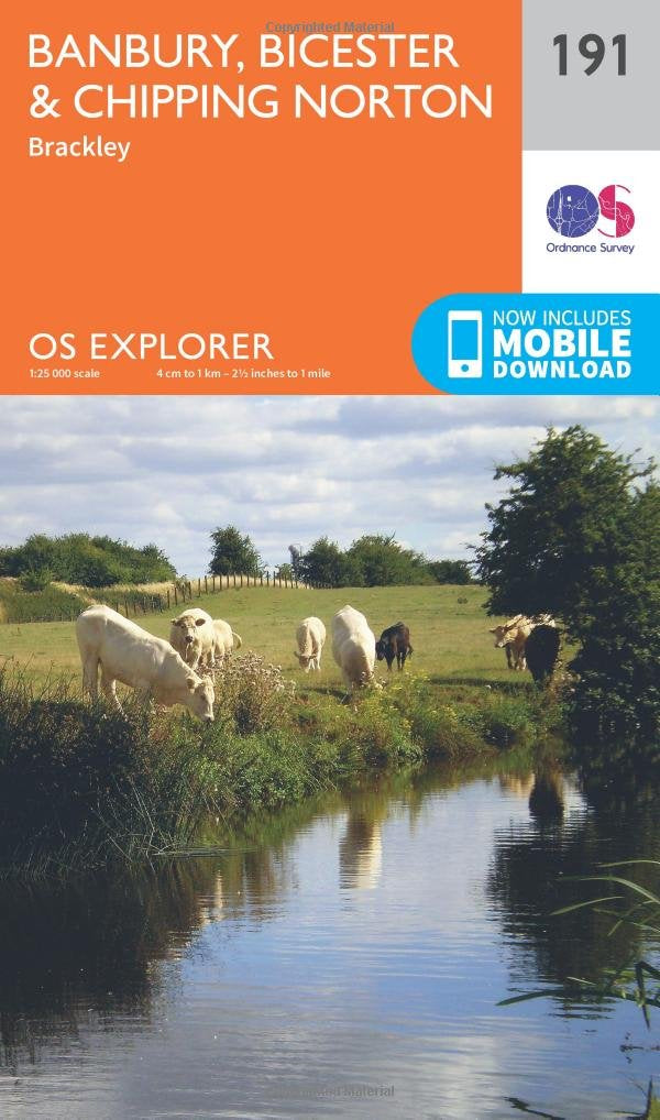 Ordnance Survey Explorer 191: Banbury, Bicester and Brackley