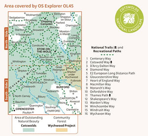 Ordnance Survey Explorer Map OL45: The Cotswolds Map