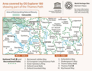 Ordnance Survey Explorer Map 180: Oxford, Woodstock and Witney